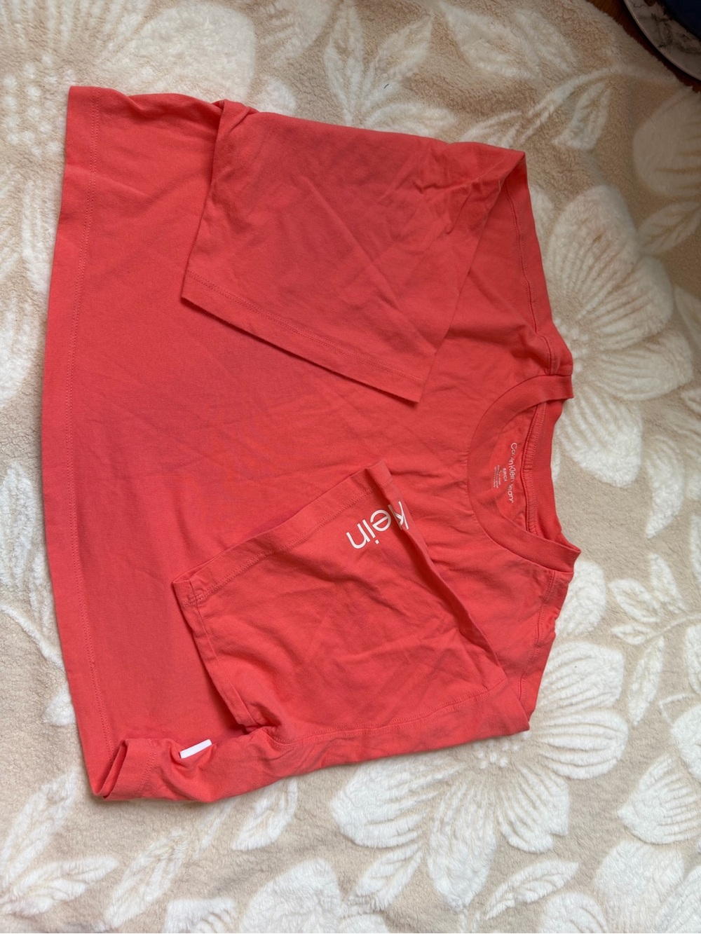Calvin Klein Kids Coral-Red Short Sleeve Tee